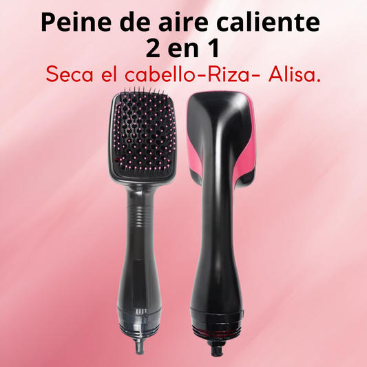 Cepillo Alisador 2 en 1 de Aire Caliente Anti enredos