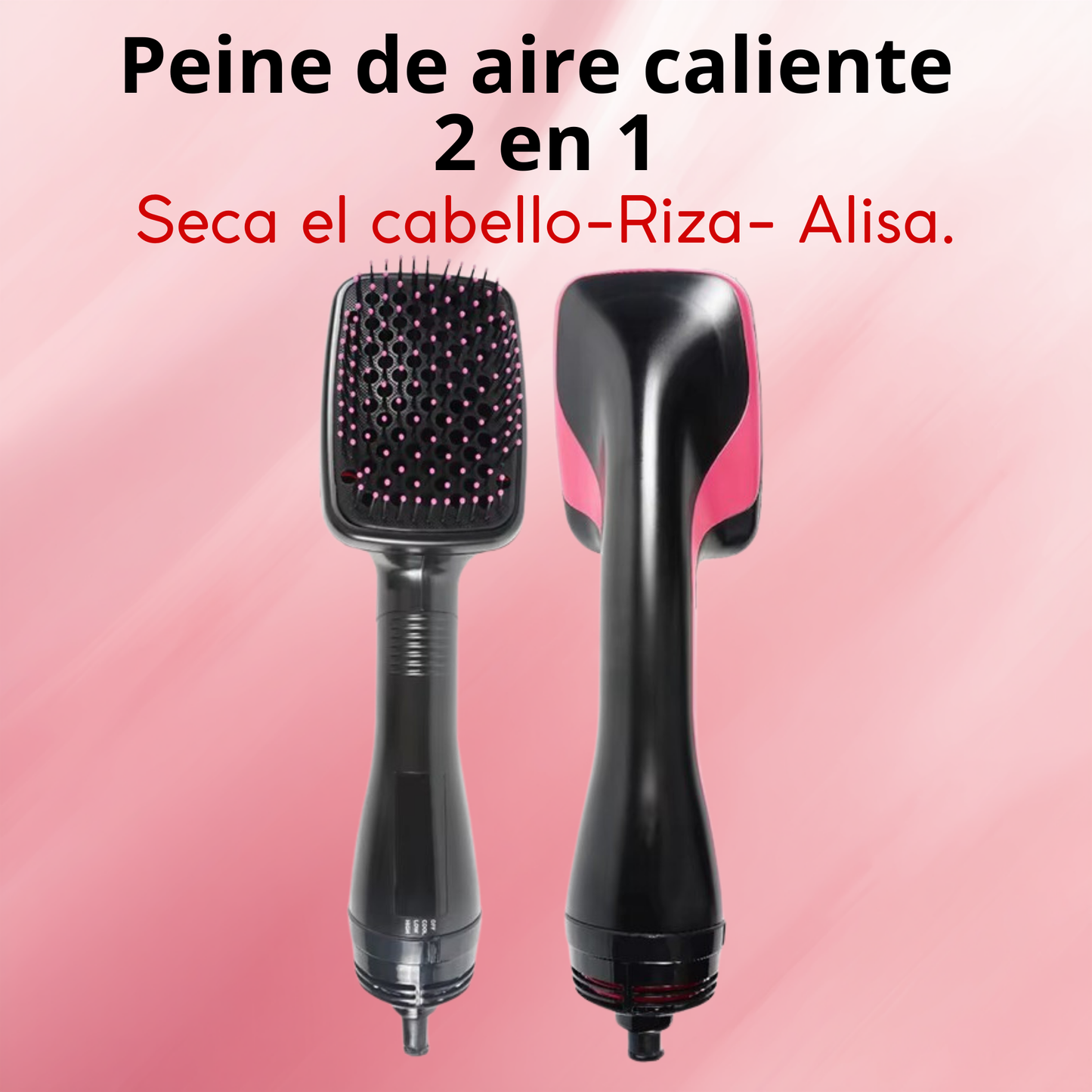 Cepillo Alisador 2 en 1 de Aire Caliente Anti enredos